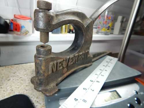 2-lb13oz neverfail antique rivet, eyelet press lever operated vise/anvil 11+in for sale