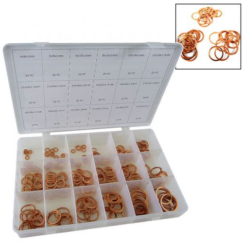 300pc MM Copper Washer Ring Gasket Hydraulic Fittings Max Electrical Connectors