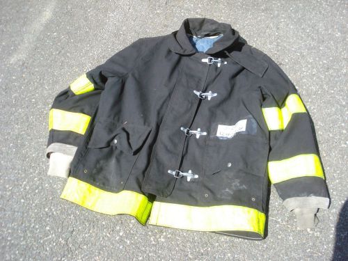 Large 48/50x38 big black jacket coat firefighter bunker fire gear cairns....j283 for sale