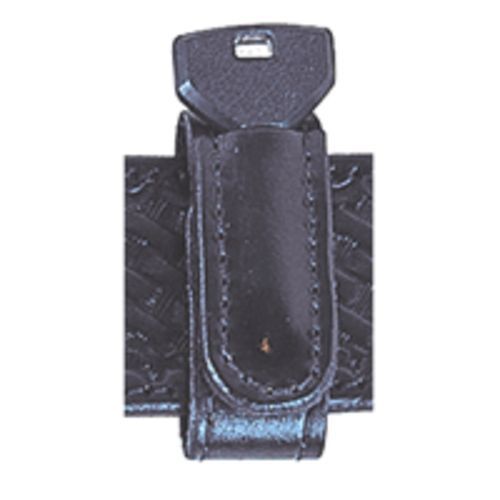 Stallion Leather BKKS-1 Black Plain Belt Keeper With Key Slot &amp; Velcro Closure
