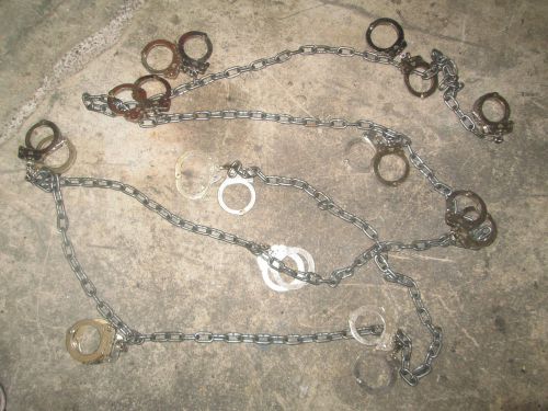 Hiatt hiatts handcuffs chain prison gang 10 cuffs made in england for sale