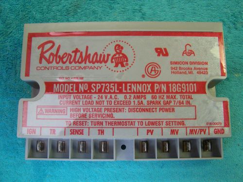 Lennox 18g9101 ignition control board robertshaw sp735l for sale