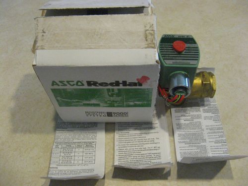 Asco red-hat 2 brass solenoid valve 8223g003  1/2&#034; 120 vac nc new for sale