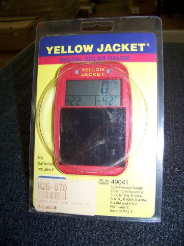 Yellow Jacket Digital Solar Gauge Solar Pressure Gauge 49041 High Side H26-870