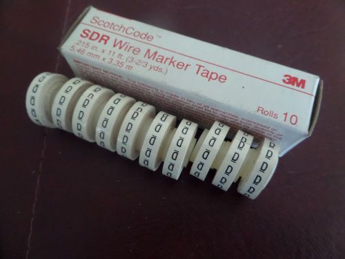 ScotchCode, 09391 &#034;D&#034;, SDR Wire Marker Tape, 10 Rolls