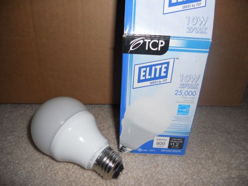 2 bulbs - tcp 25712 led10a19d27k a line pear led light bulb dimmable for sale