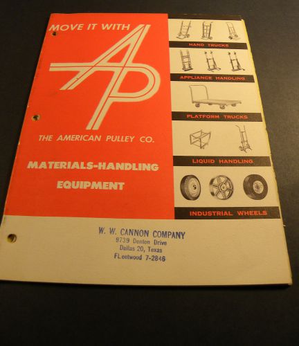 1960 Materials-Handling Equipment Catalog / hand trucks / pulleys / wheels