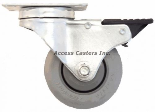 35PCASXRB 3 1/2&#034; Case Swivel Caster with Total Lock Brake, Non Marking Wheel