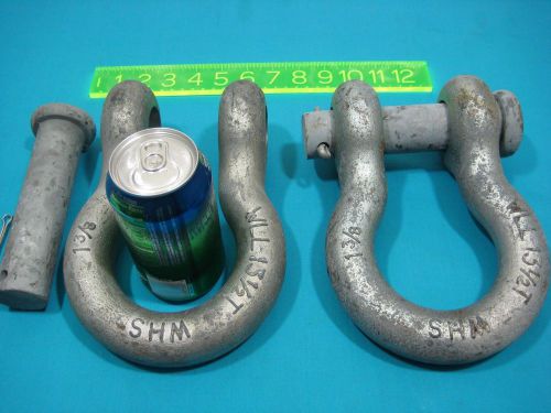 13.5 Ton ARMY Clevis Shackle 2 piece lot military surplus TOWING FARMING LOGGING