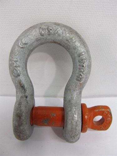 Cm m648ag, 3/8&#034;, wll 2 ton, galvanized screw pin anchor shackle for sale