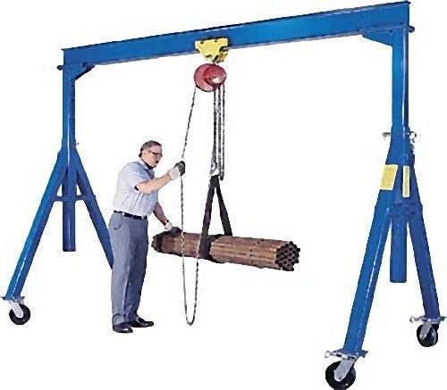 Steel Gantry Crane, 2-Ton, 20&#039; beam, 9&#039;6&#034;-16&#039; Height, AHS-4-20-16