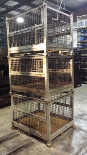 48x40x34 used rigid wire mesh basket for sale