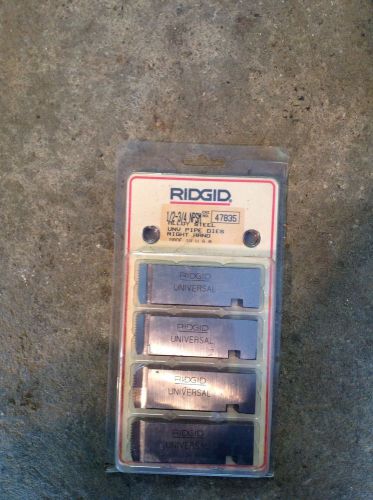 Ridgid 47835 1/2 3/4 npsm alloy steel pipe threader dies  right hand for sale