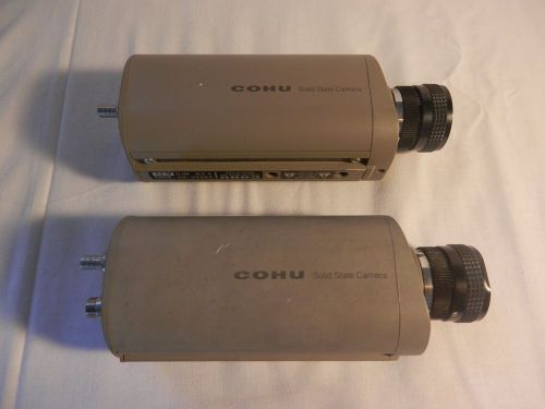 Two COHU 4814-2000/0000 SOLID STATE CAMERA &amp; Computar TV Lens