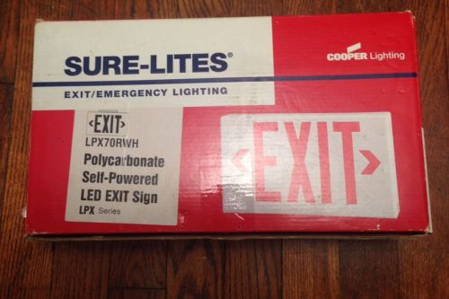 NEW Sure-lites Exit Sign LED Self Powered Cooper Lighting Emergency Lights