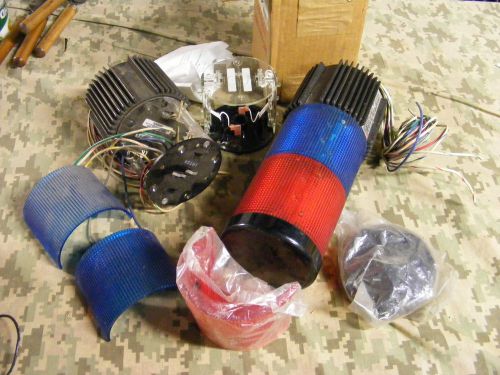 Federal Signal litestak,complete,also parts,blue,red,lens