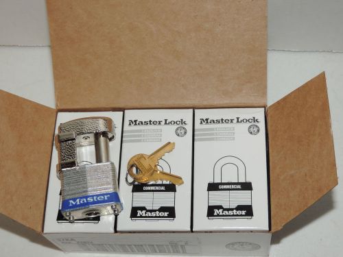 Master lock  -keyed alike 37ka lot of 3 new in box  shrouded padlocks - no. 37ka for sale