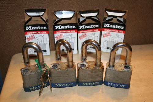 Master lock no 17 lot of 4 padlock full lifetime guarantee commercial keyed same for sale