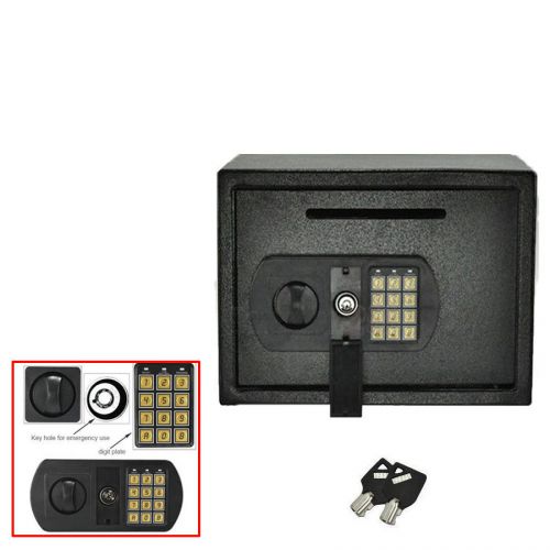 14&#034; electronic digital dual lock keypad safe box money jewelry gun safe black for sale