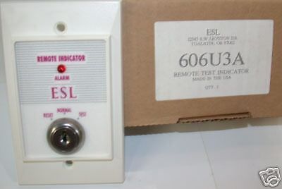 ESL 606U3A Remote Indicator W TEST Duct SMOKE Detector