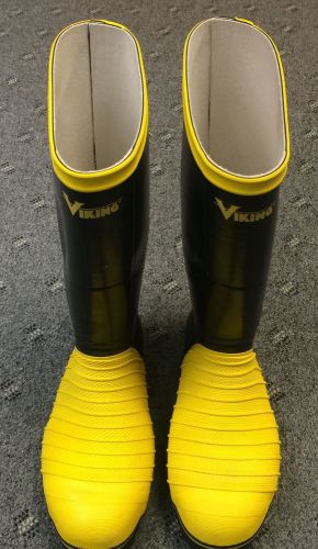 Viking vw49t-9 &#034;miner 49er&#034; boots, steel toe,16 in, blk/ylw for sale