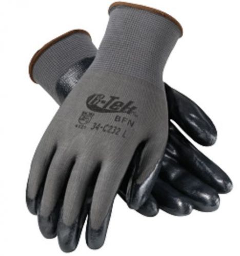 [new] g-tek #34-c232/m &#034;medium&#034; nylon glove w/ foam nitrile grip~lot of 3 pairs for sale