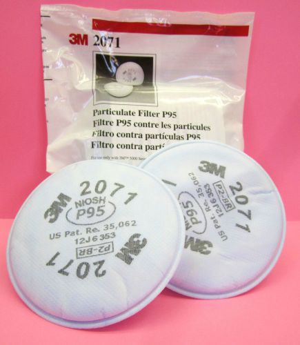 Qty 10= 5 Pair 3M 2071/P95 NIOSH Particulate FILTER for 6100 6200 6300 Face Mask
