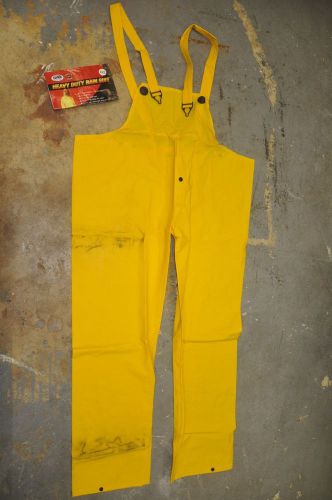 SAS safety Corp Heavy Duty Rain Bid Overall with adjustable suspenders Yellow