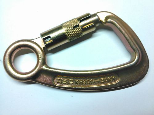 ISC KH301 Captive Eye Carabiner Twist Lock 2-Way 3/4&#034; Gate. Forestry Safety EN