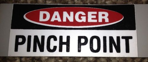 Danger Pinch Point Sticker 25x57mm