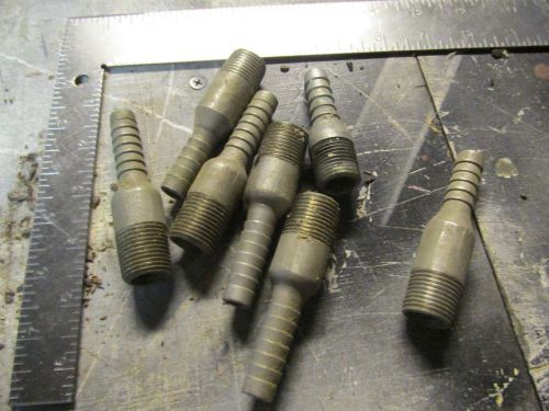 7 pieces of a 1/2&#034; sta steel hose  nipple fittings for sale
