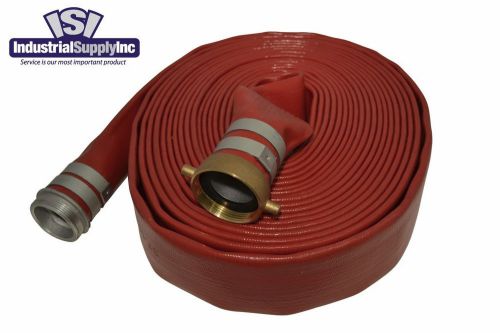 4&#034; x 100&#039; Trash Pump Water Discharge USA Hose Red w/PL