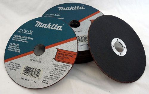 Makita 724114-A Cut-Off Wheel 25 Pack, 4&#034; x 3/64&#034; x 5/8&#034; $78 New
