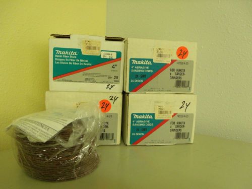 4 Boxes (100 Disks) Makita Resin Fiber Disks Grit 24 742036-B