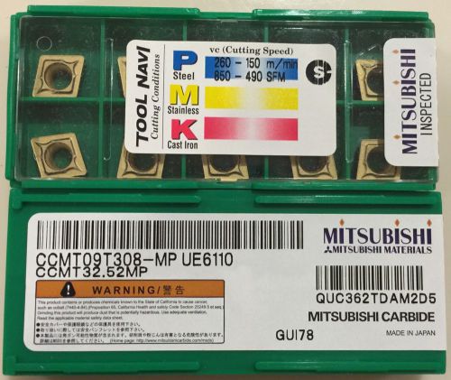 NEW SEALED MITSUBISHI CCMT09T308 - MP UE6110  __CCMT32.52MP__ 10PCS INSERTS