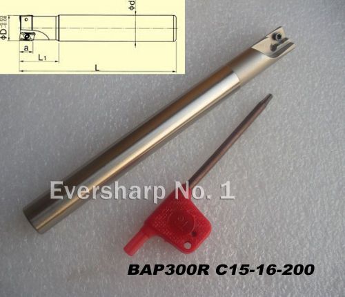 Lot 1pcs bap300r c15-16-200 indexable end mill holder dia 16mm length 200mm for sale