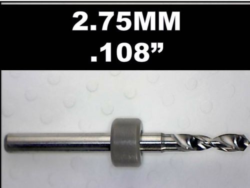 2.75mm .108&#034;  carbide drill bit - new one piece - cnc dremel pcb  hobby models for sale