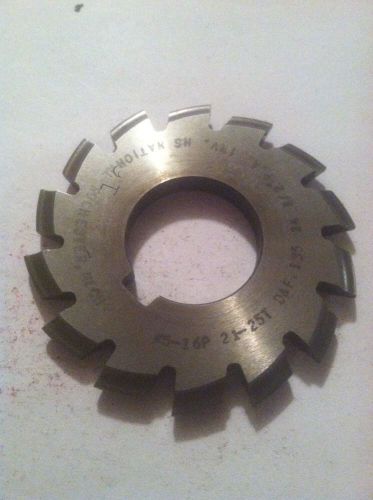 USED INVOLUTE GEAR CUTTER #5 16P 21-25T 14.5 PA HS NATIONAL