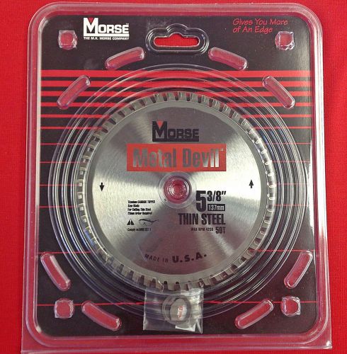 Mk morse csm53850tsc metal devil circular steel cutting saw blade 5-3/8 50t usa for sale