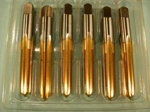 Qty 6 New Vermont 3/8-24 NF GH3 HSS 4 Flute Plug TN Coated Taps
