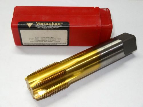 Vermont 1-11-1/2 npsc 6flt 1.238 pd merchant tin extra length pipe tap vertanium for sale