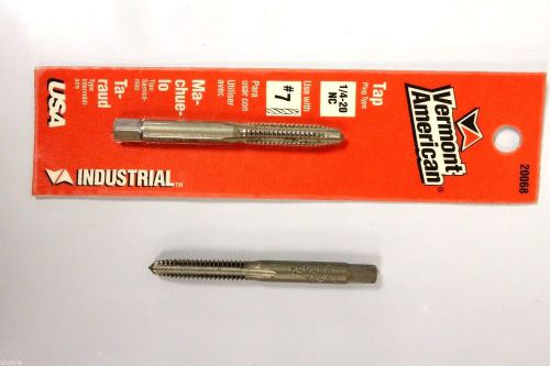 Vermont american 20068 1/4-20nc high carbon steel machine screw plug tap #7 for sale