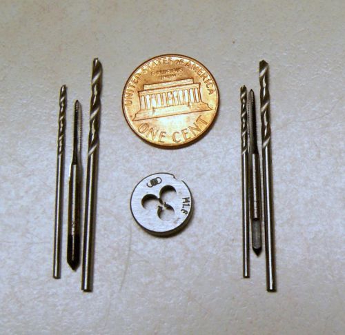 Usa shipping - 7 pc m1.6 taps and die set with 1.3mm and 1.8mm drills miniature for sale