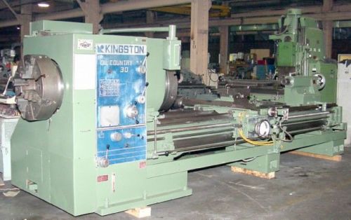 1984 kingston &#034;oil country&#034; 12.5&#034; hollow spdl engine lathe, 30&#034; x 120&#034;, taper for sale