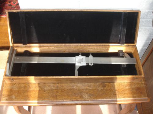 McGrath St. Paul 24&#034; Height Caliper in Wooden Box Stainless Steel Precision Tool