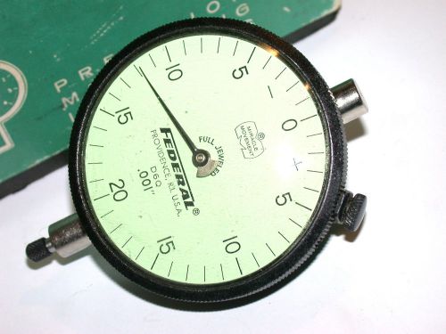 FEDERAL LARGE DIAL .001&#034; INDICATOR MODEL D6Q FREE SHIPPING
