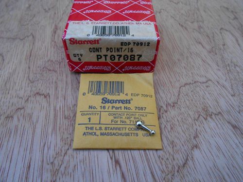 STARRETT  PT0787  .120&#034;  BALL CONTACT POINT,FOR NO. 711F-G