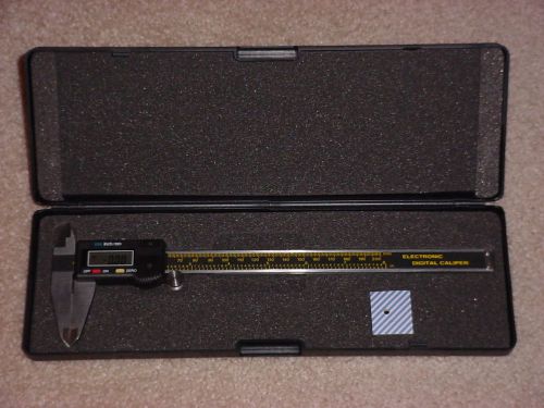 New digital inch &amp; metric calipers 6 inch w/ auto off w/ hard storage case for sale