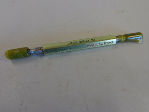 Doall 1/4-28 unf-3a thread plug gage go/nogo for sale