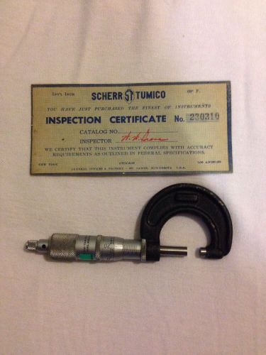 Micrometer - Scherr-Tumico 0-1&#034; 0.001